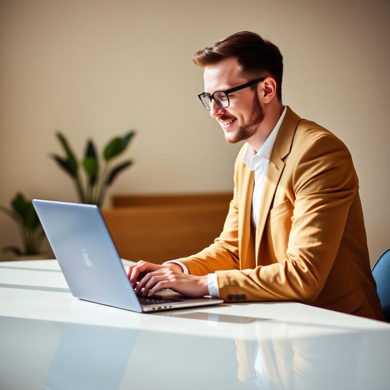 Ondernemer aan het werk met heldere administratie